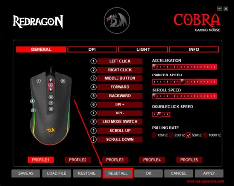 <b>Redragon</b> M908 laser gaming mouse is designed with up to 12400 DPI, 5 adjustable DPI levels (500/1000/2000/3000/6200 DPI) meet your multiple needs, either for daily work or gaming. . Redragon drivers
